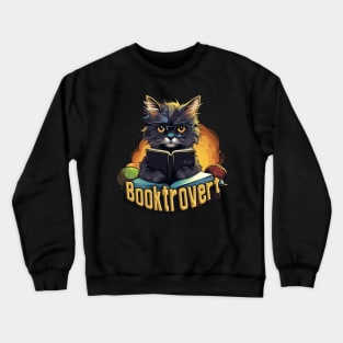 Booktrovert - Funny Introvert Design Crewneck Sweatshirt